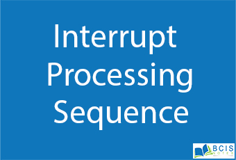 Interrupt Processing Sequence