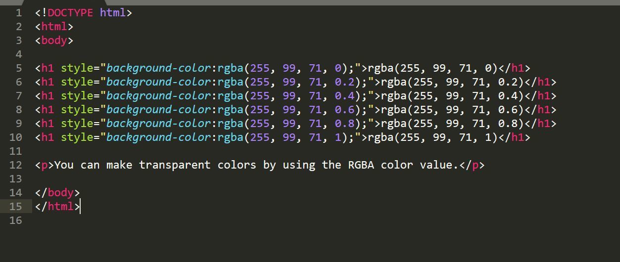 html background color code generator